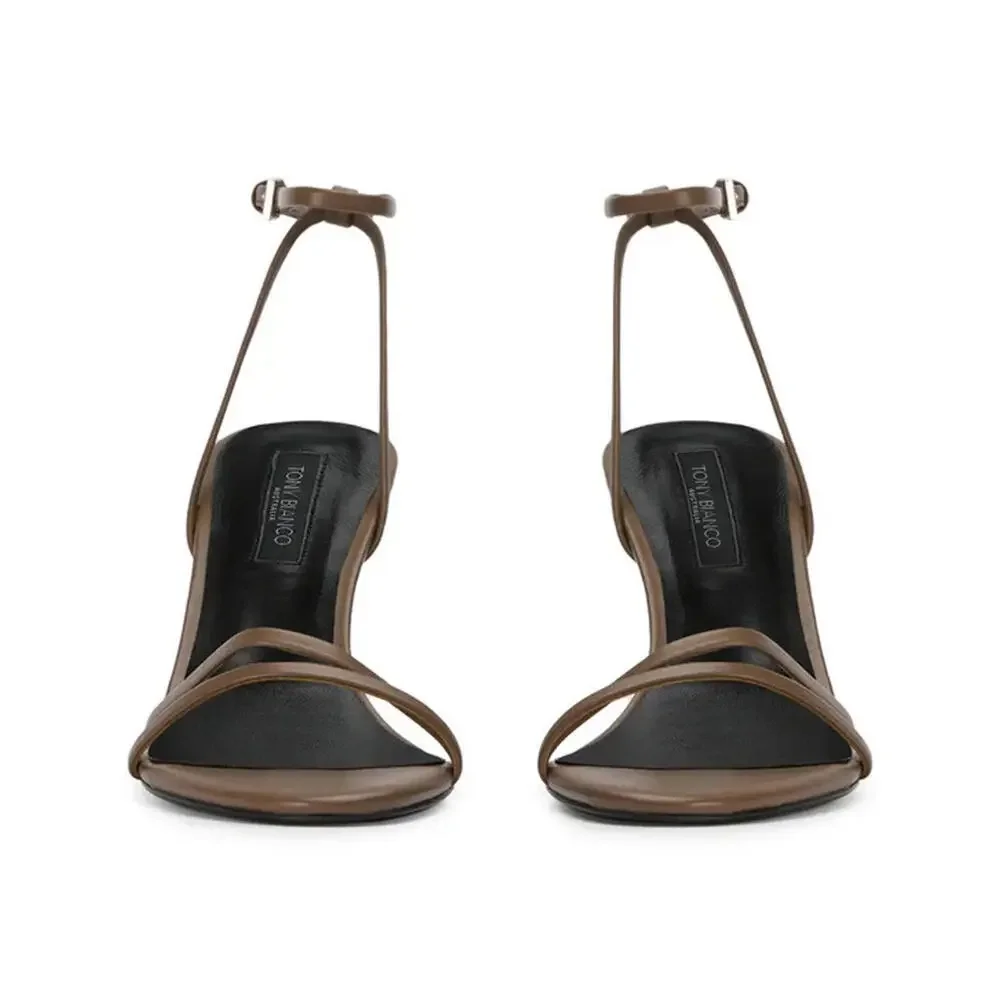 Tony Bianco Olive Metallic Strappy Heeled Sandals